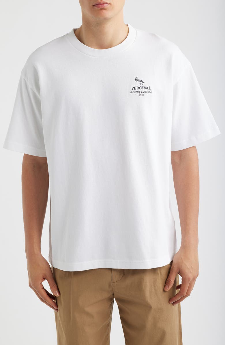 Percival Waters Graphic T-Shirt, Main, color, White