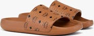 MCM Men's Monogram Print Rubber Slides