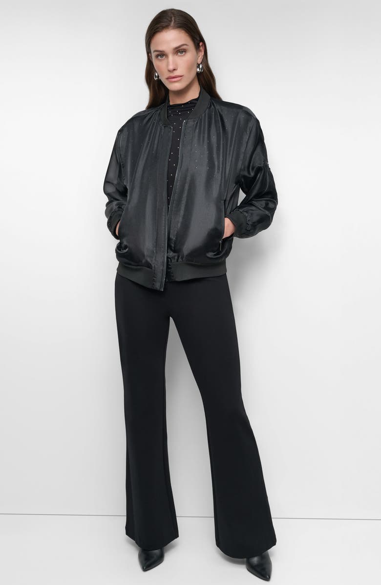 DKNY Oversize Organza Bomber Jacket, Alternate, color,