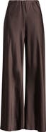 Open Edit Satin Wide Leg Pull On Pants