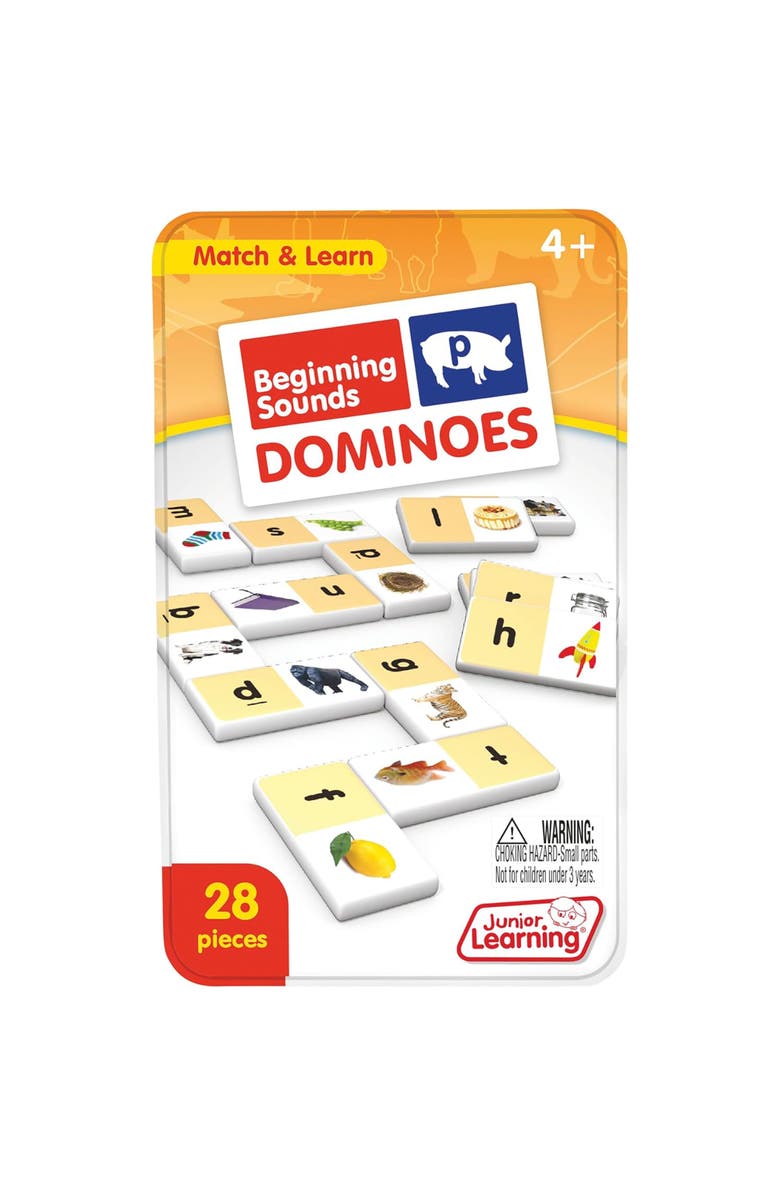 Junior Learning Beginning Sounds Dominoes, Alternate, color, Multicolored