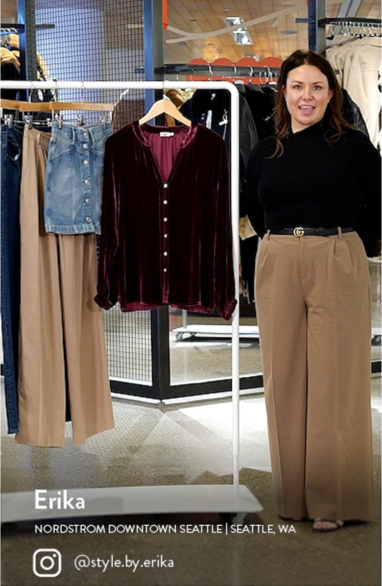 Naomi Velvet Button-Up Shirt, sales video thumbnail
