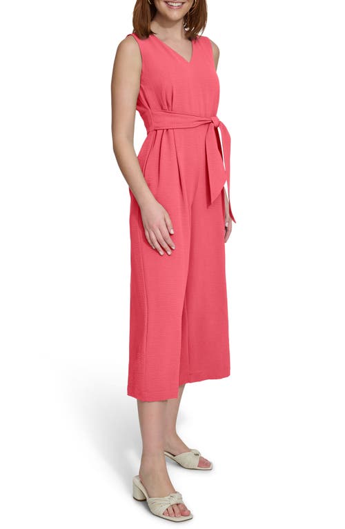 Calvin Klein V-neck Sleeveless Crop Wide Leg Jumpsuit
