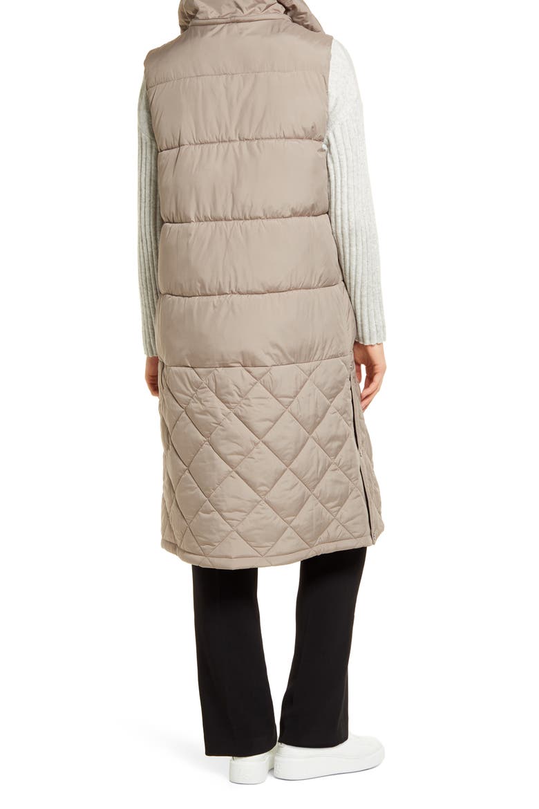 Mix Quilt Puffer Vest, Alternate, color, TAN ICED COFFEE