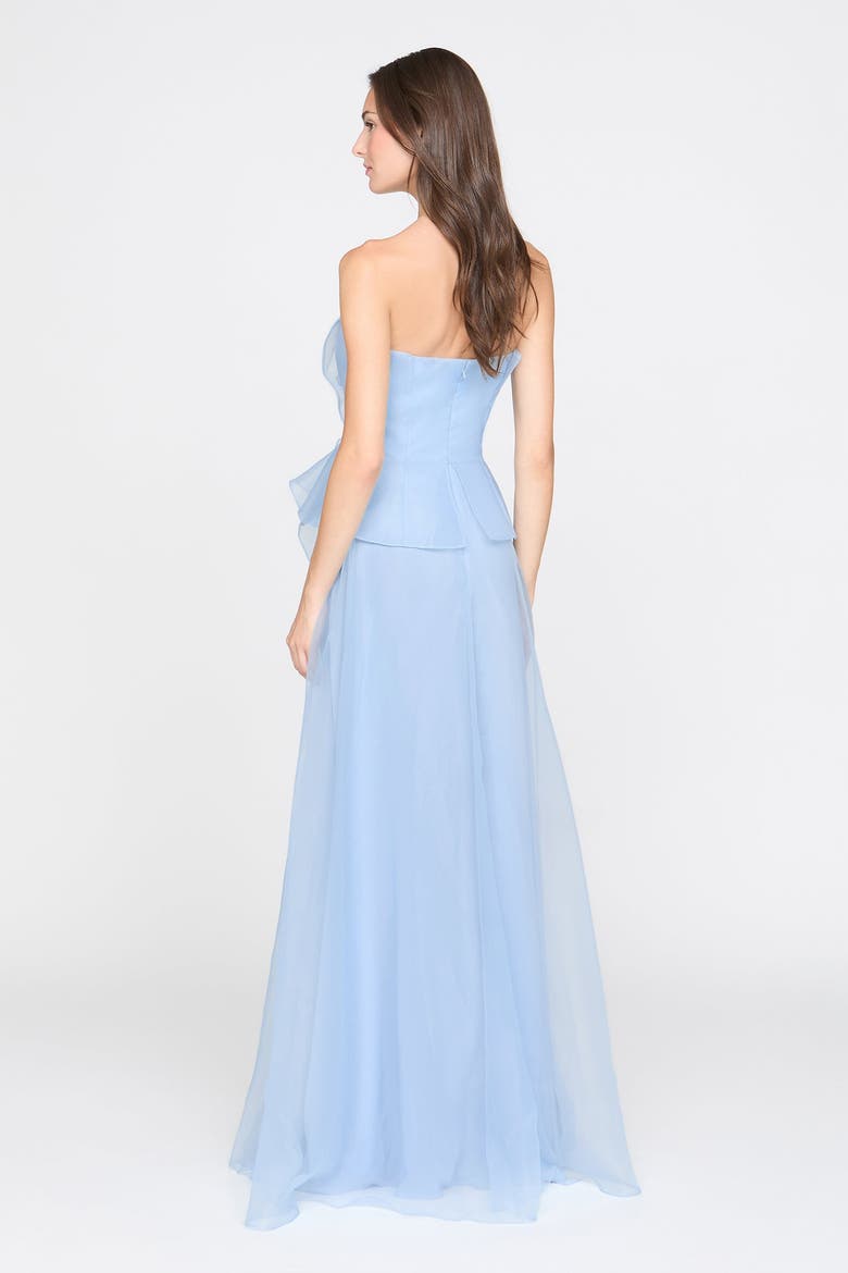 Gilda Draped Rose Gown, Alternate, color, Serenity Blue