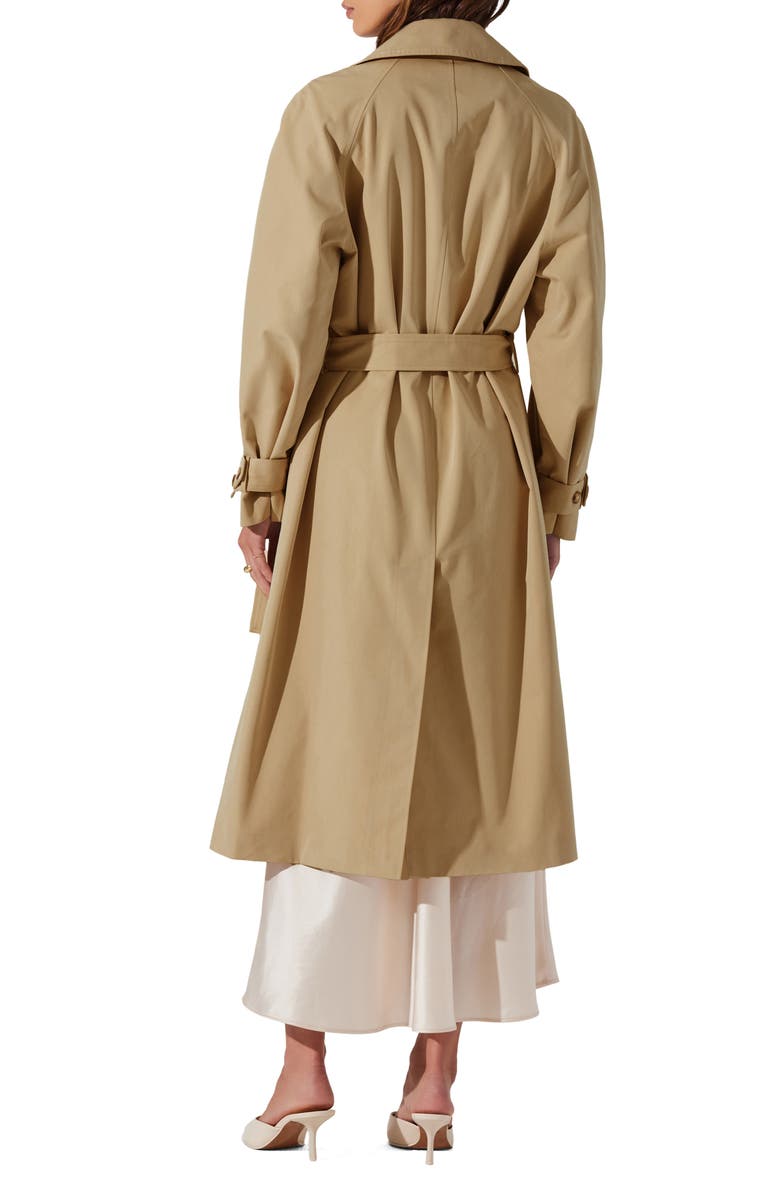 ASTR the Label Meryll Trench Coat, Alternate, color, Khaki