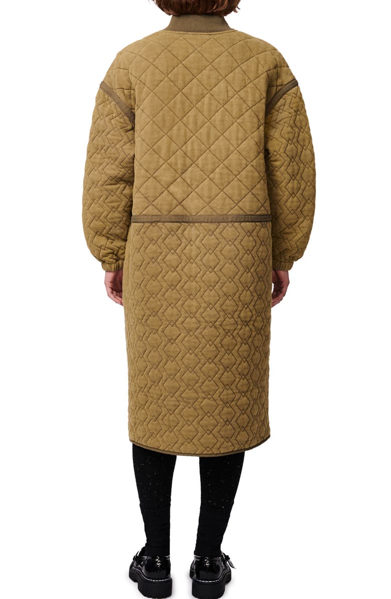 BERNIE Quilted Cotton French Terry Coat, Alternate, color, 