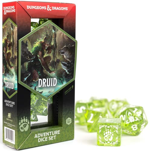 Dungeons & Dragons D&D Adventure Dice Druid Green, 15Pc Rpg Die Set  product