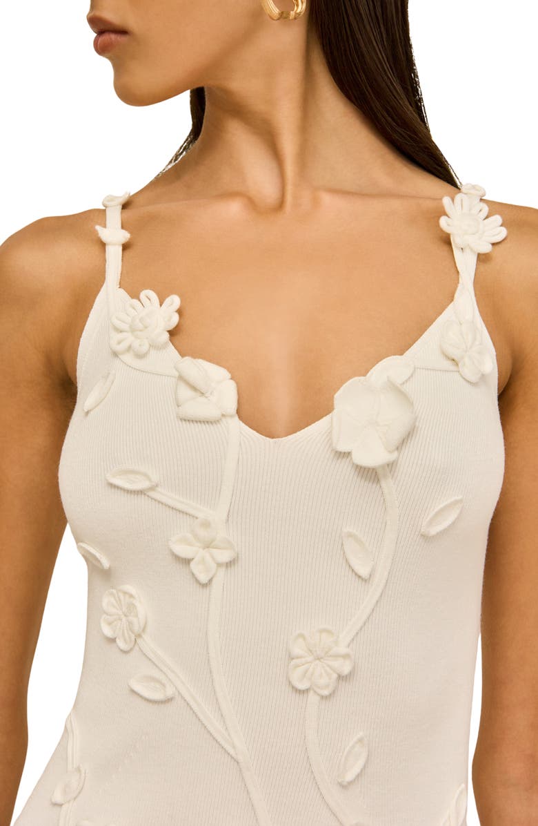 Cult Gaia Flora Appliqué Minidress, Alternate, color,