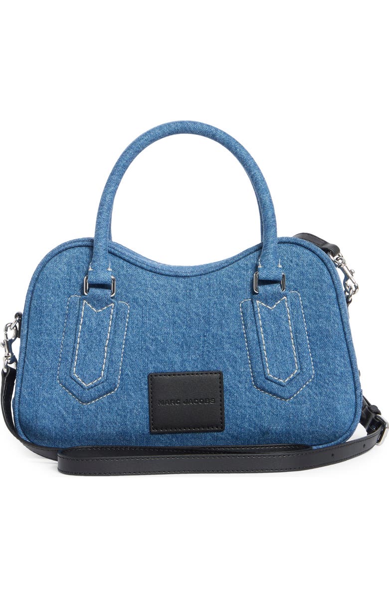 Marc Jacobs Daisy Sequin Denim Shoulder Bag, Alternate, color, Medium Denim