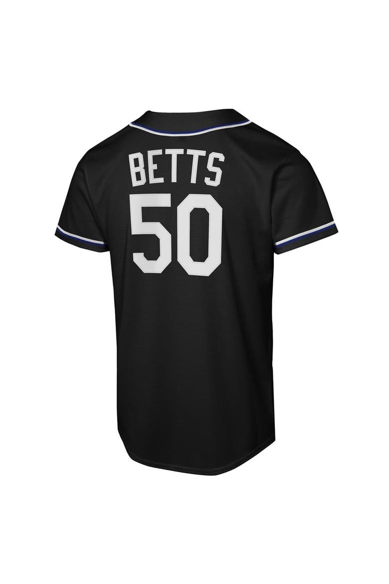 Youth Nike Mookie Betts Black Los Angeles Dodgers Fashion Replica Player Jersey, Alternate, color, Black