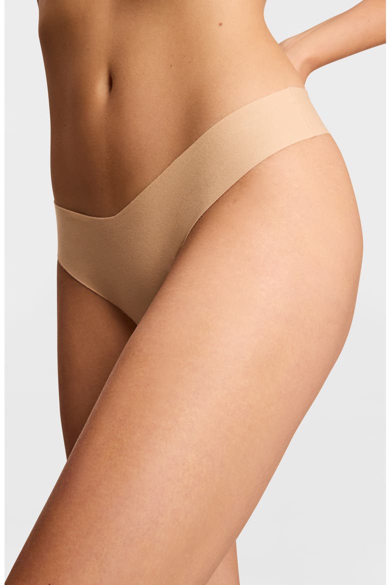 Cotton Thong, Alternate, color, BEIGE