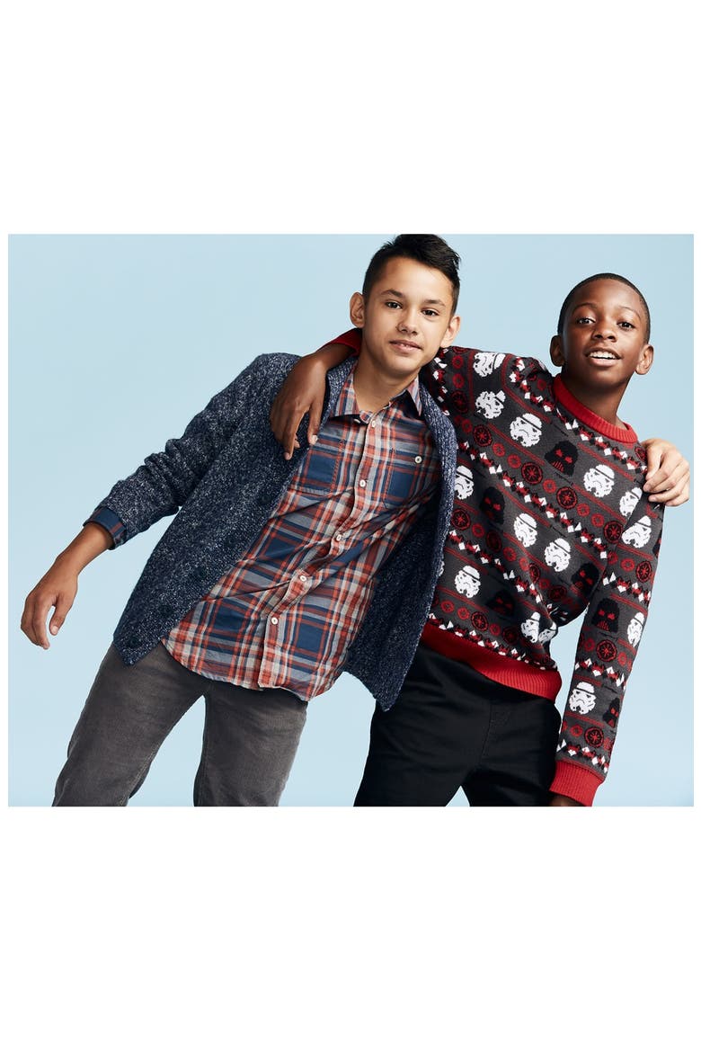 Holiday Wars Sweater, Alternate, color, CHARCOAL