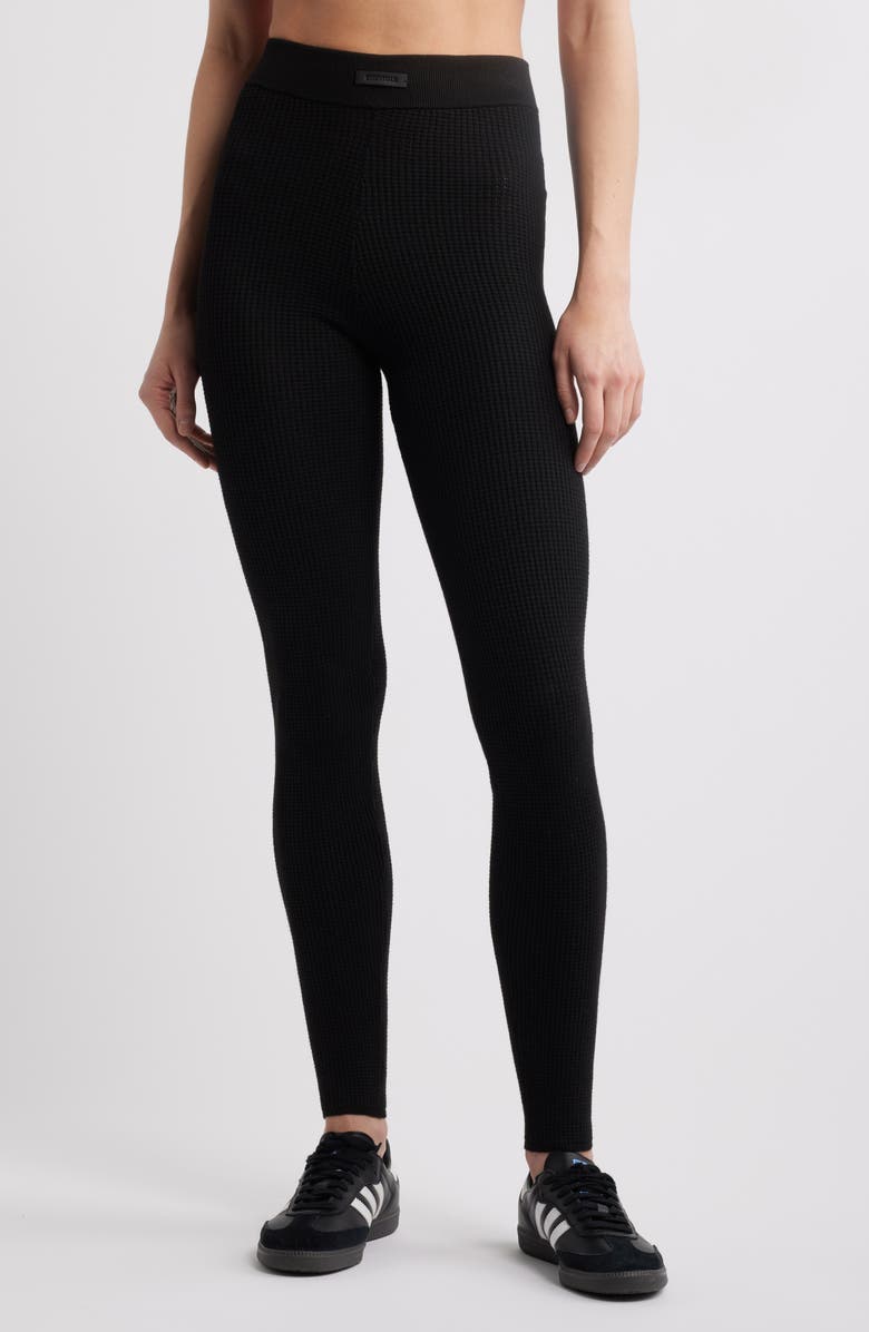 Fear of God Essentials Waffle Knit Leggings, Main, color, 