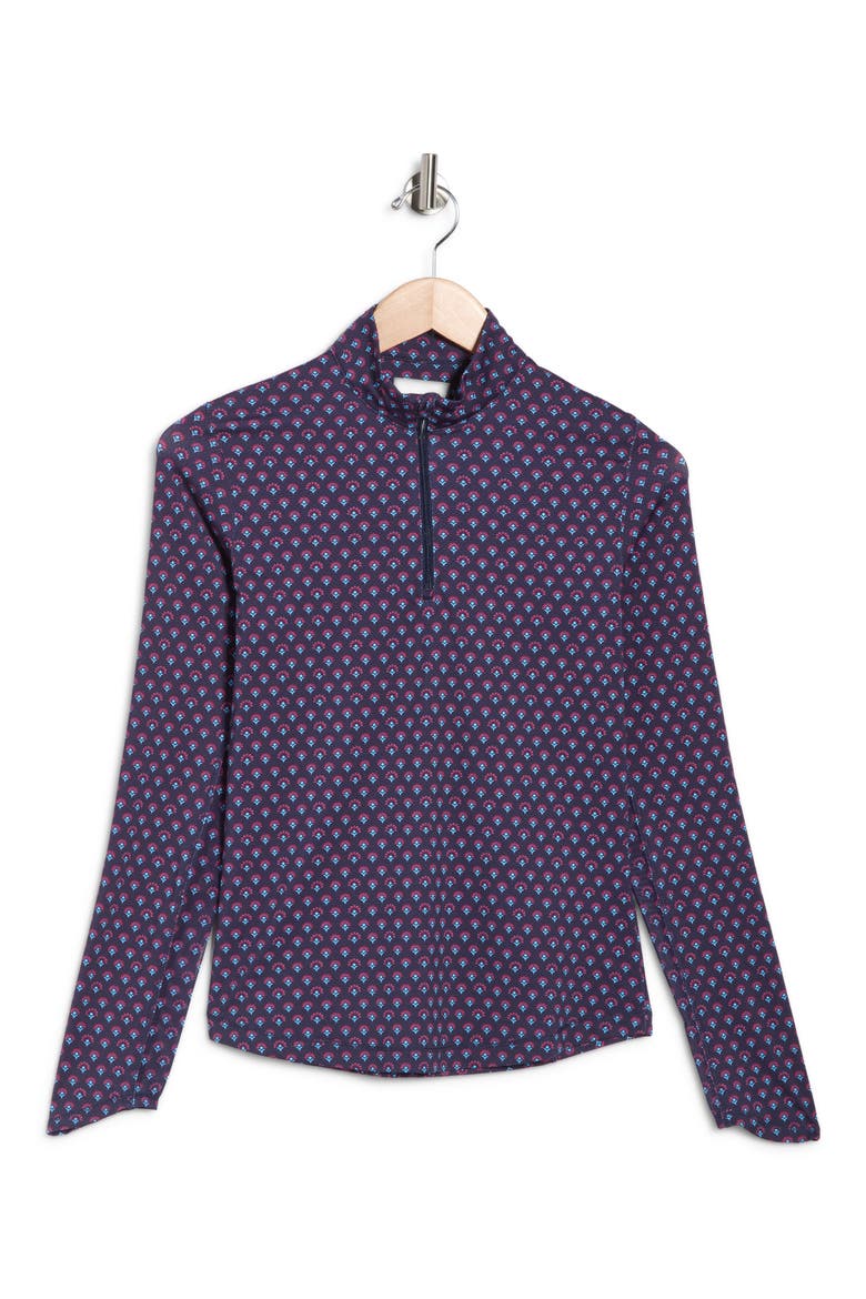 Gradient Geo Sun Quarter Zip Pullover, Alternate, color, PEACOAT
