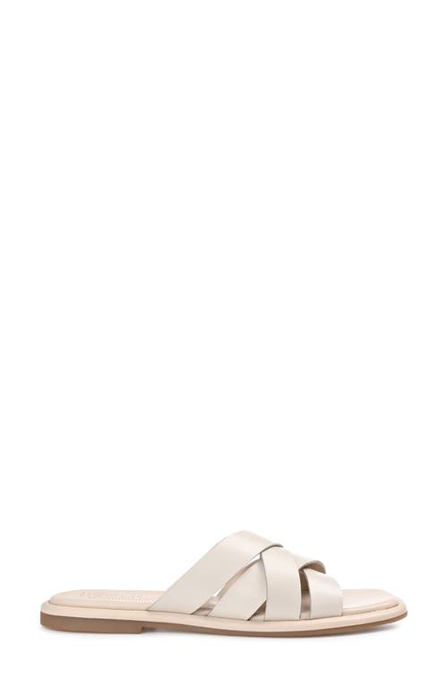 Journee Signature Parkker Woven Slide Sandal In Bone
