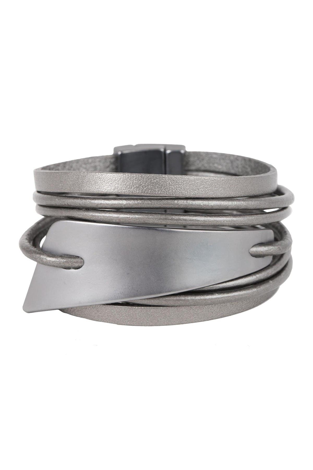 SAACHI Absolute Zero Leather Wrap Bracelet (Women) | Nordstromrack