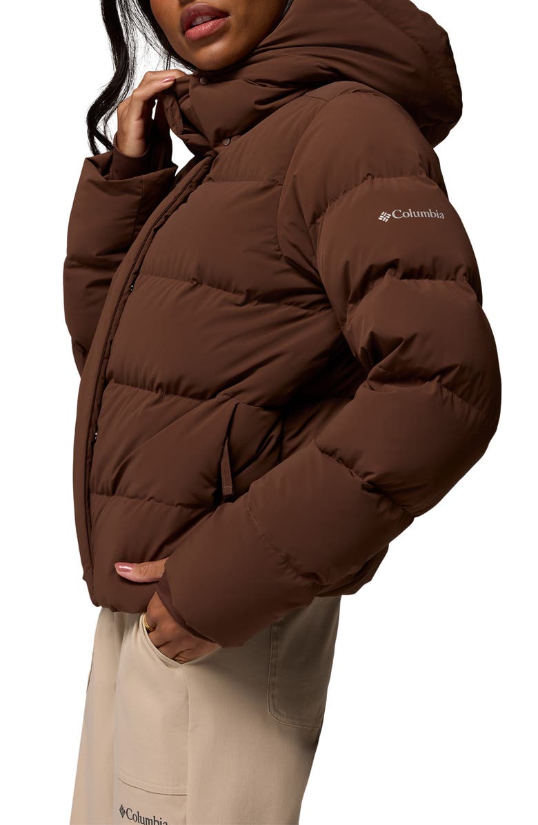 Columbia Amaze Puff Hooded Jacket, Alternate, color, Tobacco