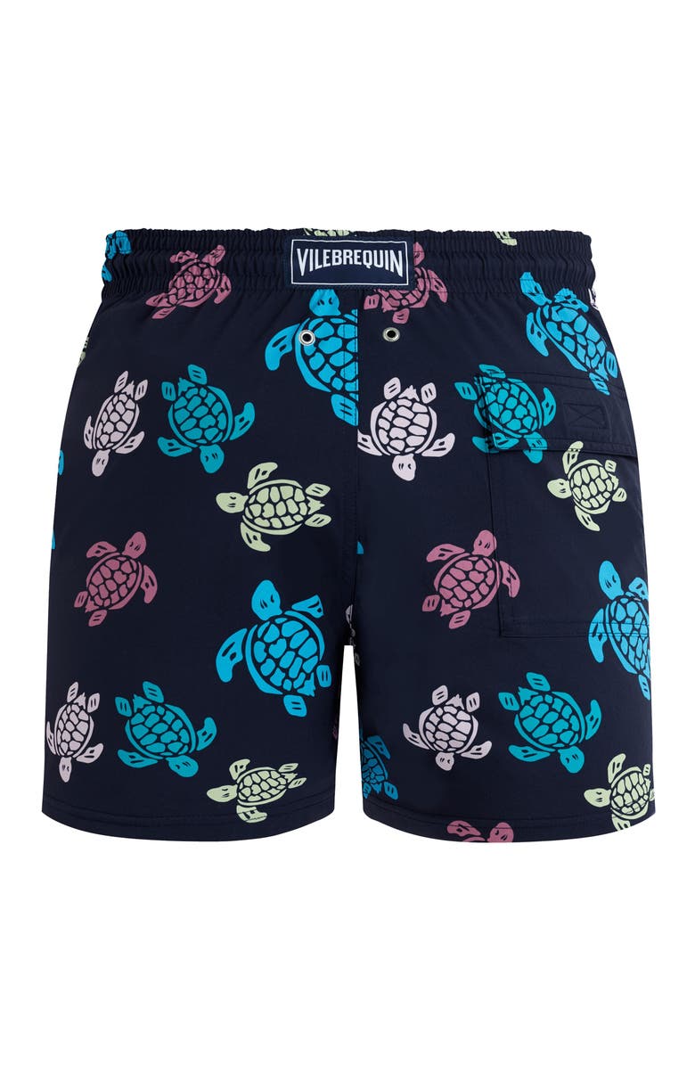 Vilebrequin Men's Tortues Multicolores Stretch Swim Trunks, Alternate, color, Navy