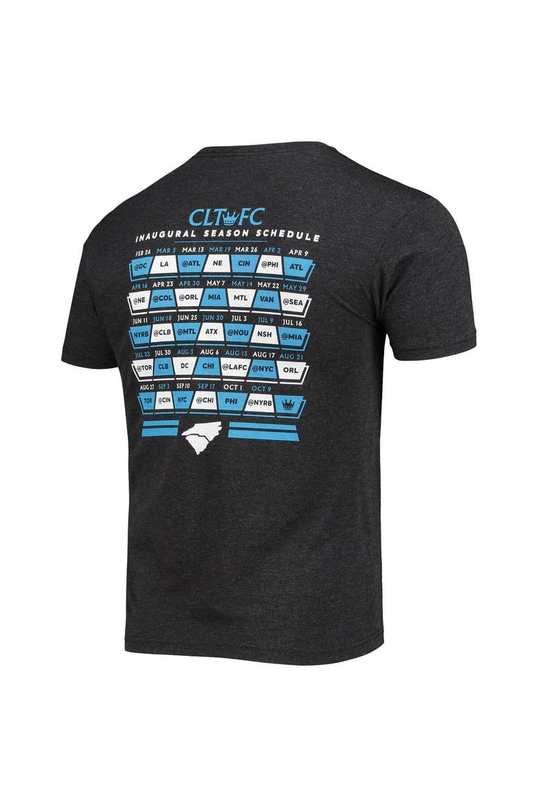 Men's Black Charlotte FC Inaugural Season Tri-Blend T-Shirt, Alternate, color, Black
