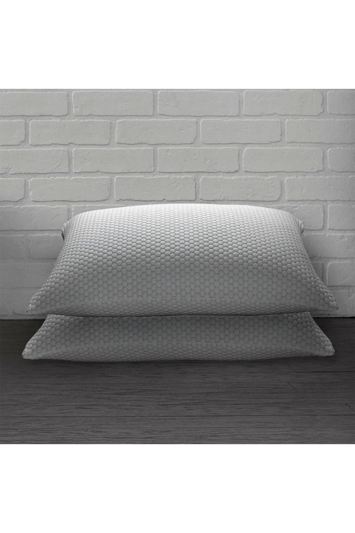 ELLA JAYNE HOME Cool N' Comfort Medium Density Gel Fiber Pillow with CoolMax Technology, for All Sleep Positions, Set of 2