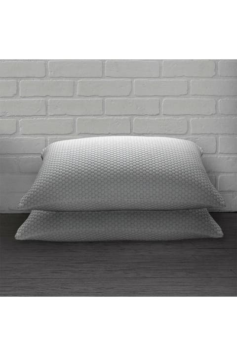 Cool N' Comfort Medium Density Gel Fiber Pillow with CoolMax Technology, for All Sleep Positions, Set of 2