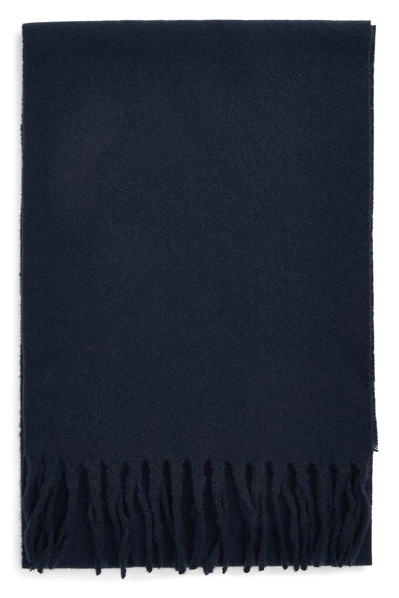 Brandy Bouclé Scarf, Alternate, color, NAVY
