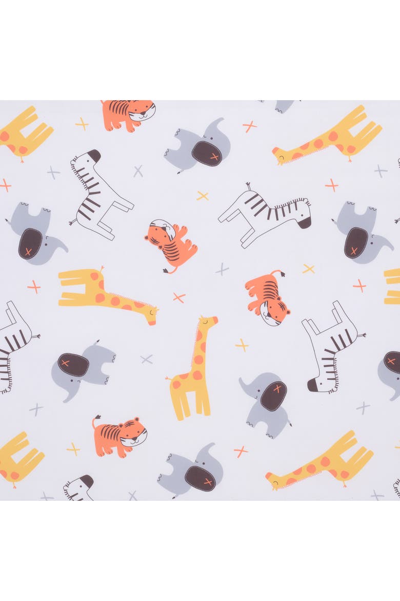 Lollipop Jungle Baby Fitted Crib Sheet, Alternate, color, White