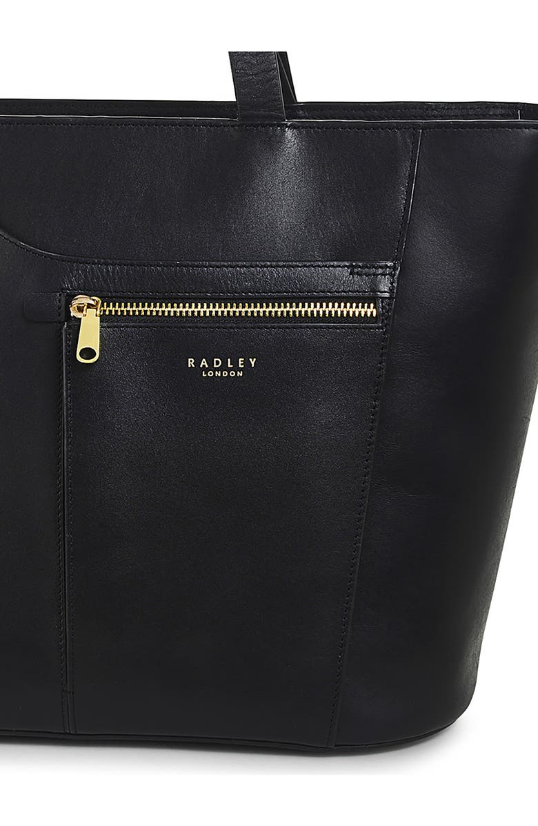Radley Pockets Leather Large Zip Tote Bag, Alternate, color, Black