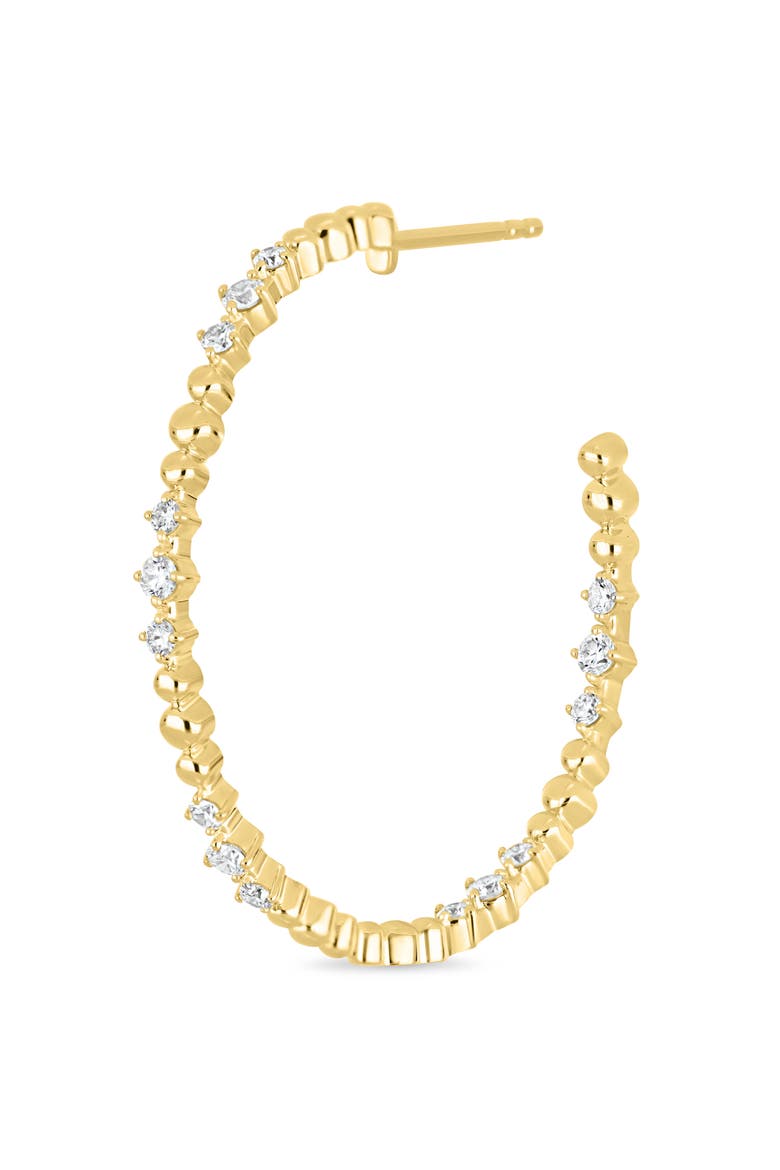 18K Gold Mykonos Natural Diamond Hoop Earrings, Alternate, color, 18K YELLOW GOLD