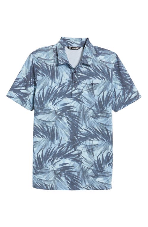 Travismathew Forest Reserve Leaf Print Polo In Dream Blue
