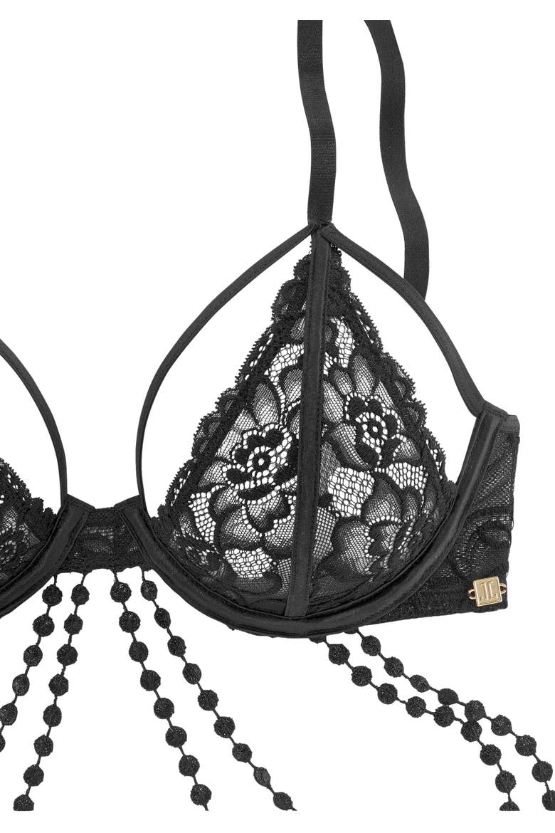 Strappy Lace Unlined Bra, Alternate, color, Black