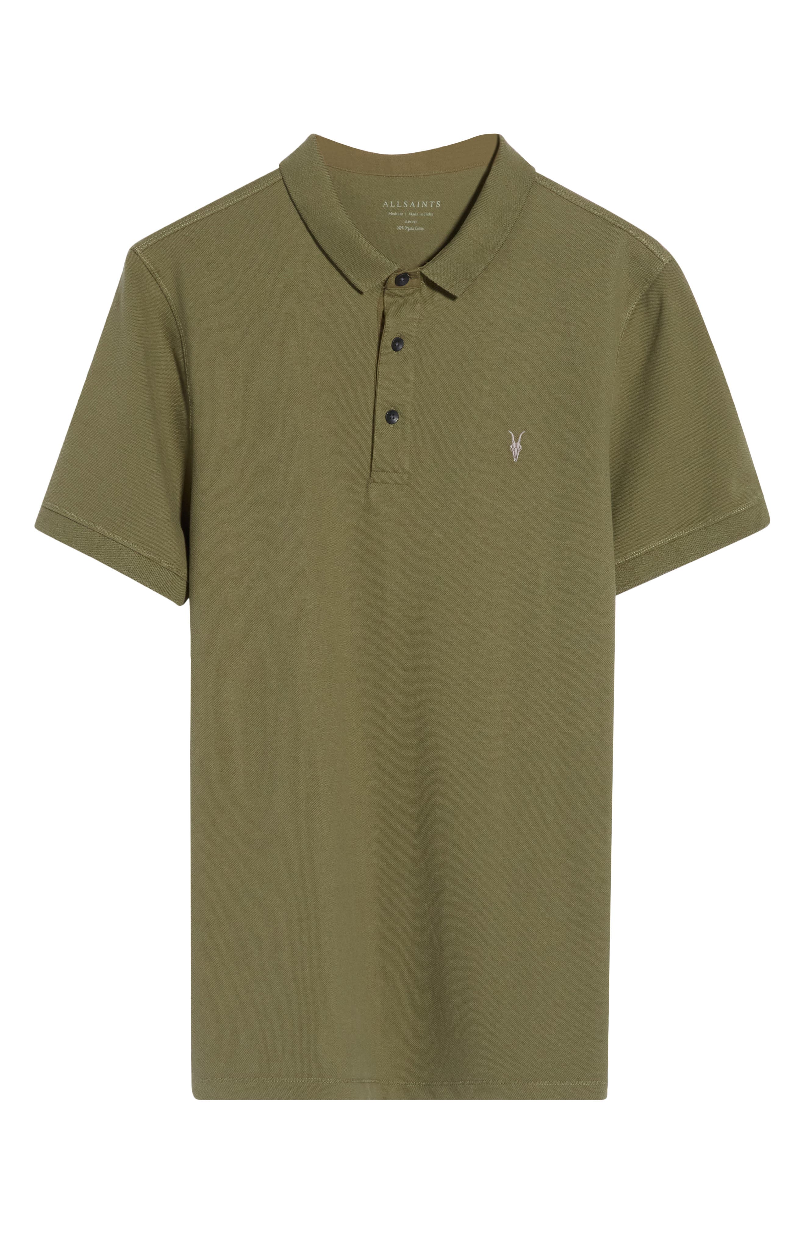 AllSaints Form Cotton Polo