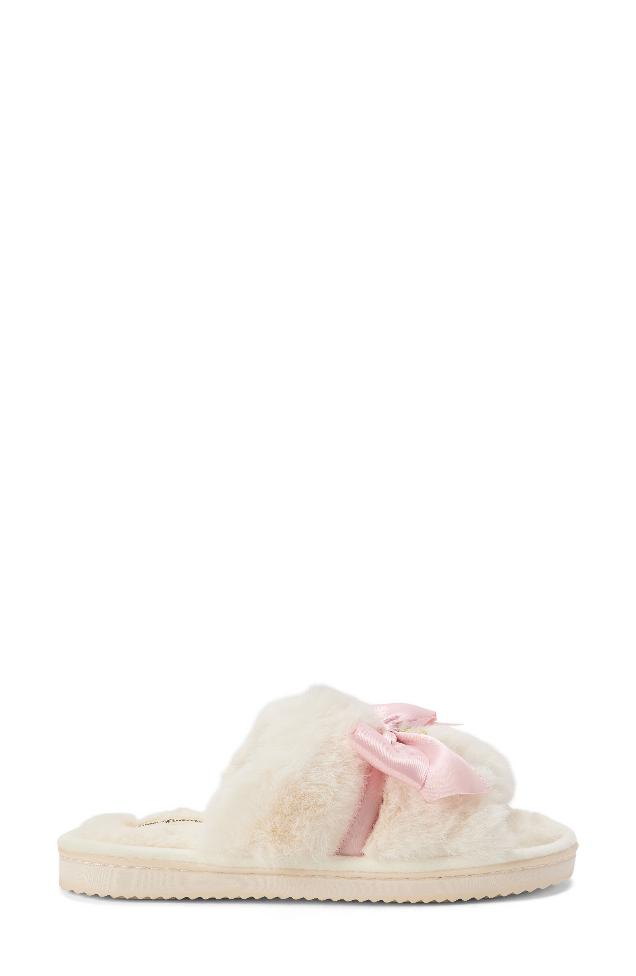 Bianca Bow Slipper, Alternate, color, MUSLIN
