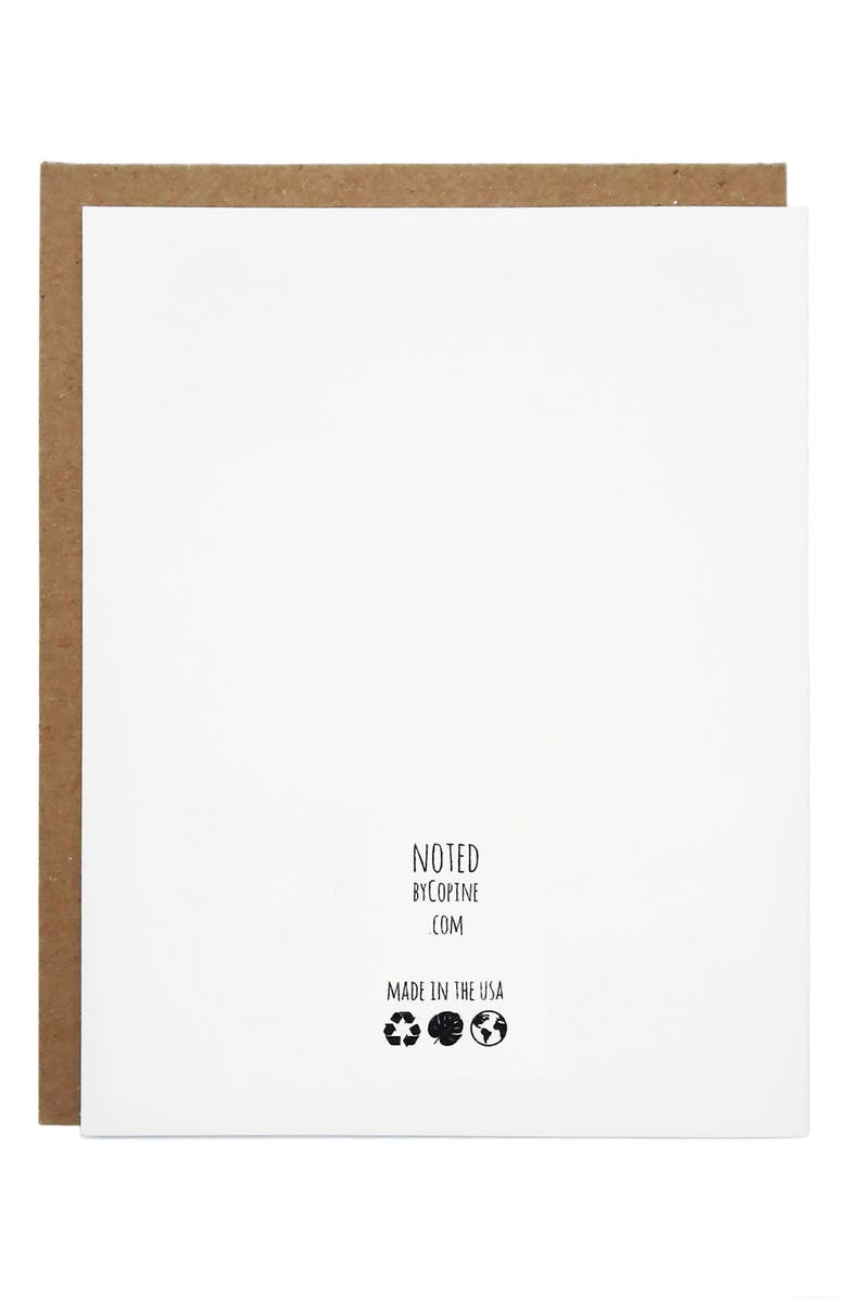 Noted By Copine Sole Mate Greeting Card, Alternate, color, White