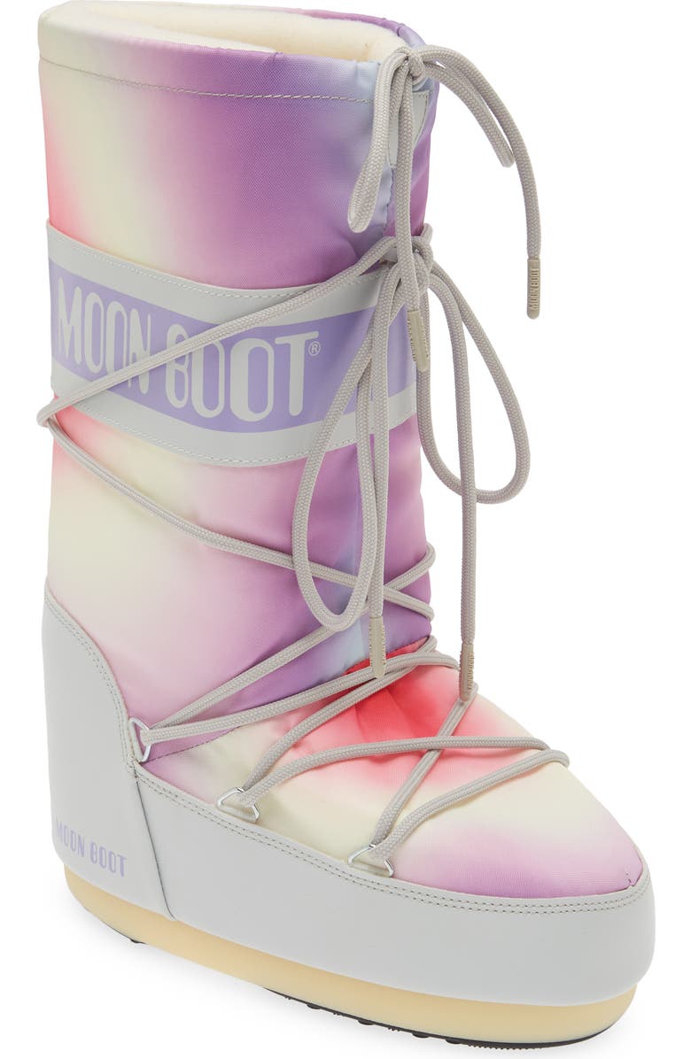 Moon Boot<sup>®</sup> Tie Dye Icon Water Resistant Moon Boot<sup>®</sup>, Main, color,