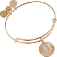 Alex and Ani Pave Starburst Texture Initial Bangle Bracelet