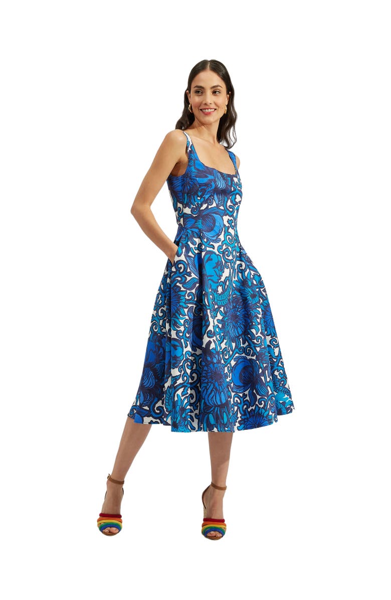 La DoubleJ Sophia Dress Anemone Blue, Main, color, Anemone Blue