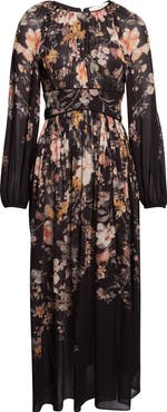 Zimmermann Kindred Spirit Carousel Floral Long Sleeve Midi Dress