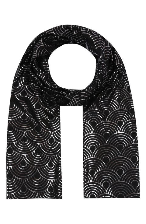 Metallic Rainbow Oblong Scarf