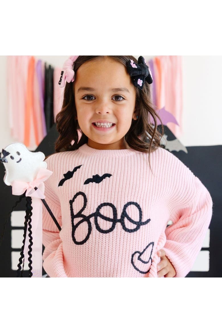 Boo Bows Halloween Clip Set, Alternate, color, Black