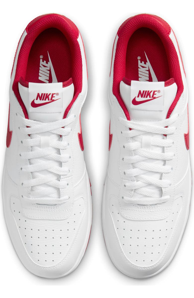 Nike Big Nike Low Basketball Sneaker, Alternate, color, White/ Gym Red