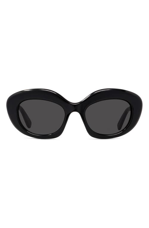 Loewe Curvy 51mm Cat Sunglasses In Black