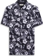 Bugatchi Hendrix Digital Floral Print Pima Cotton Polo
