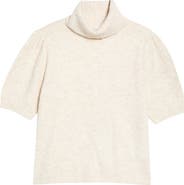 CeCe Turtleneck Short Sleeve Sweater