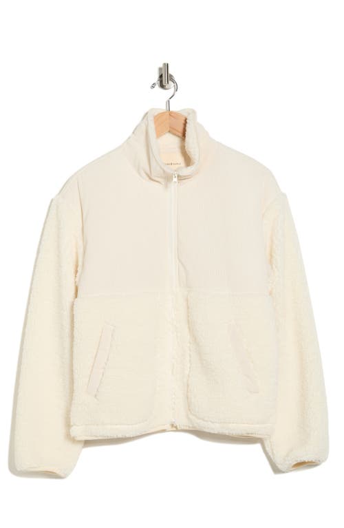 Thread & Supply Corduroy & Faux Shearling Jacket In White