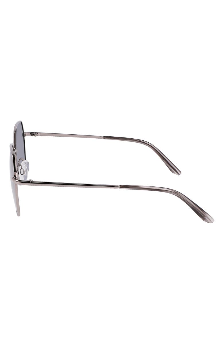 Cole Haan 58mm Full Rim Metal Square Polarized Sunglasses, Alternate, color, Gunmetal