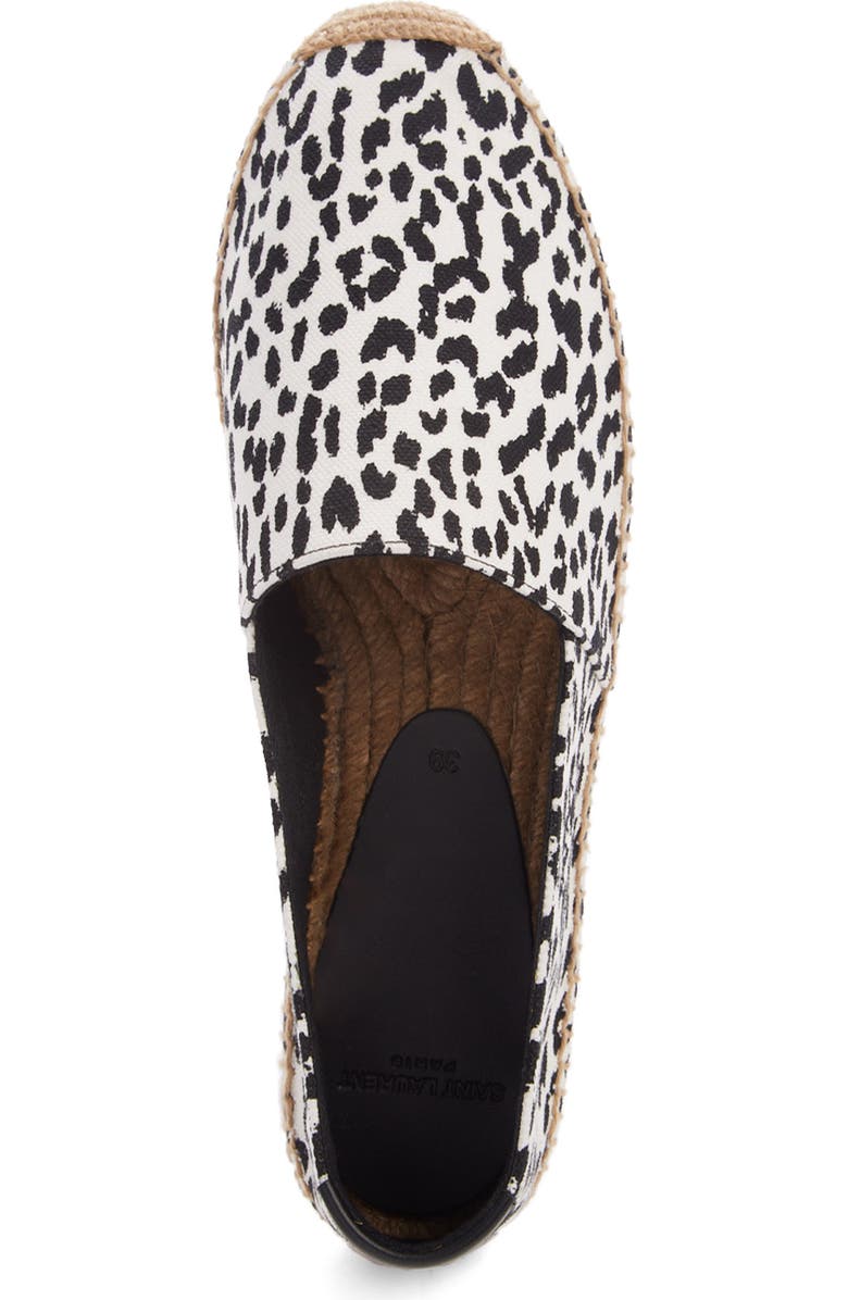 Saint Laurent Monogramme Logo Cheetah Print Espadrille, Alternate, color,