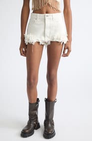 Rabanne Fringe Cutoff Denim Shorts