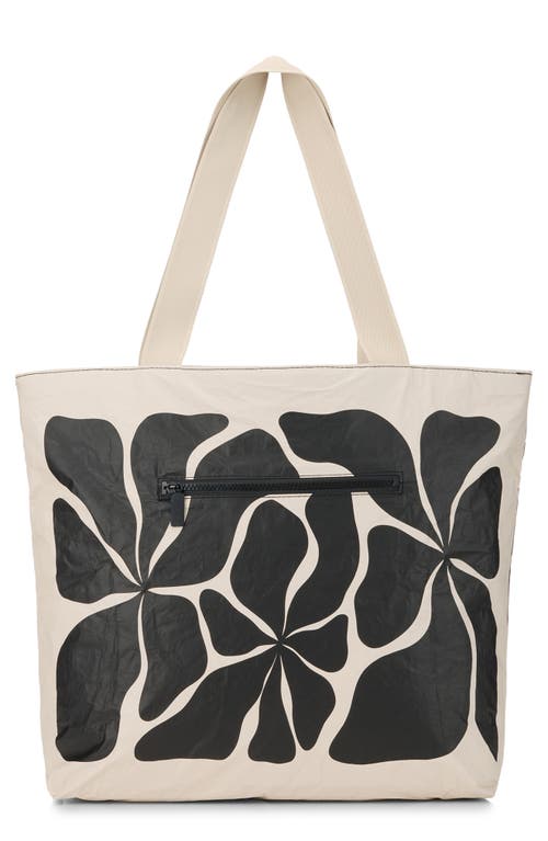 Aloha Collection Day Tripper Wavy Day Water Resistant Tyvek® Tote In Black